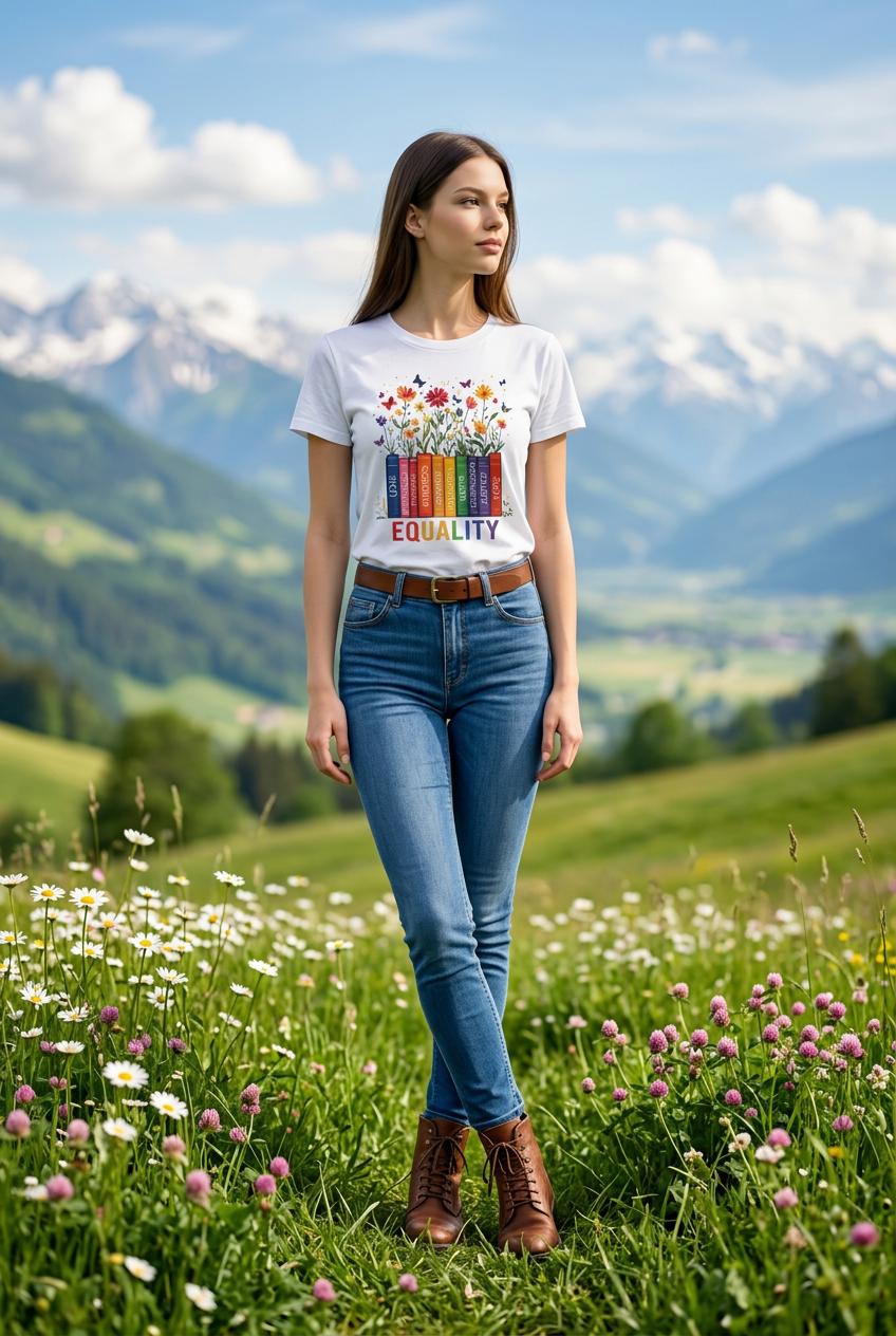 Cute Flower Bookish T-Shirt