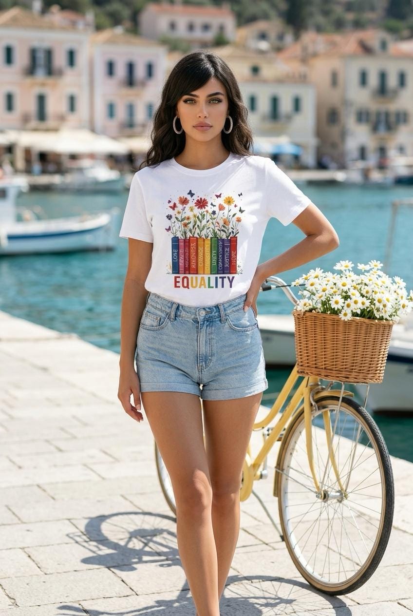 Cute Flower Bookish T-Shirt