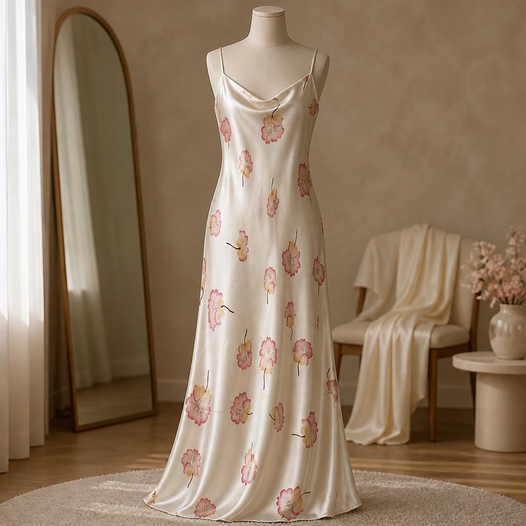 Sleep Wear Long Gown Satin - 4X