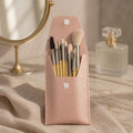 Travel Makeup Brush Set with Compact Storage Pouch