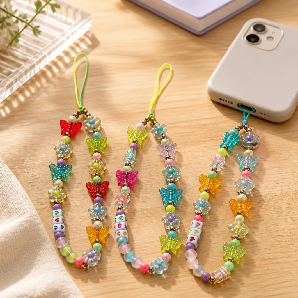 Phone Charm Colorful Butterfly