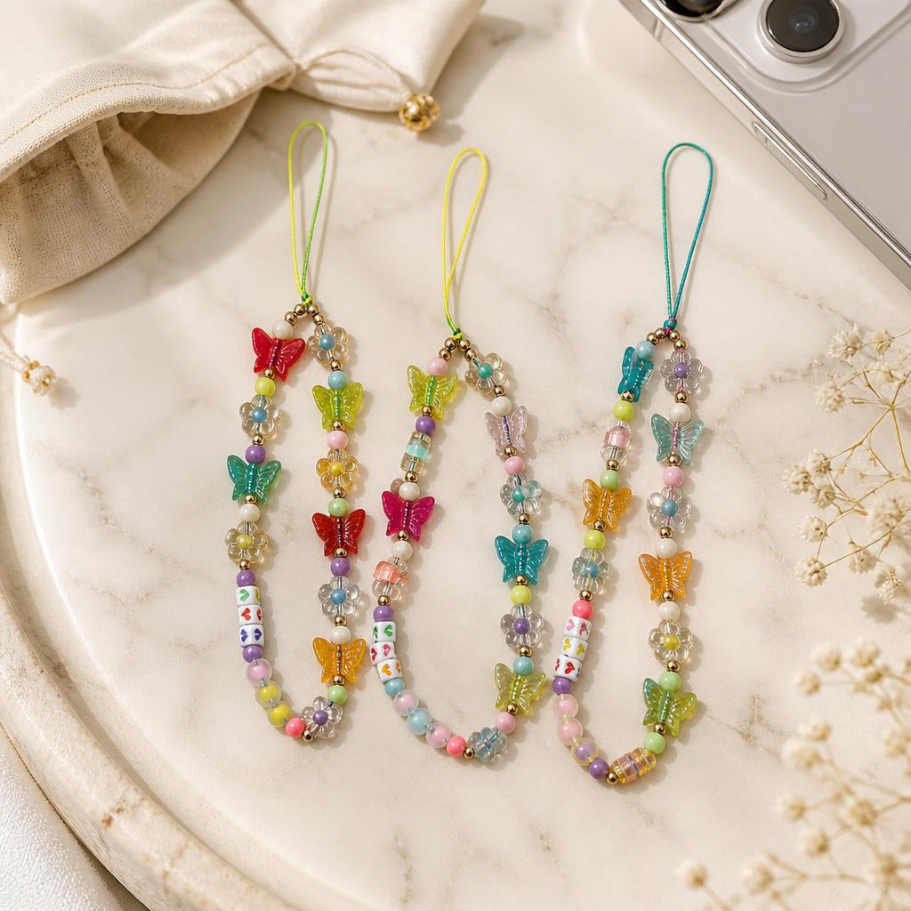Phone Charm Colorful Butterfly