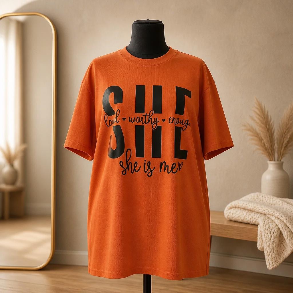 Cute Orange Graphic Tee