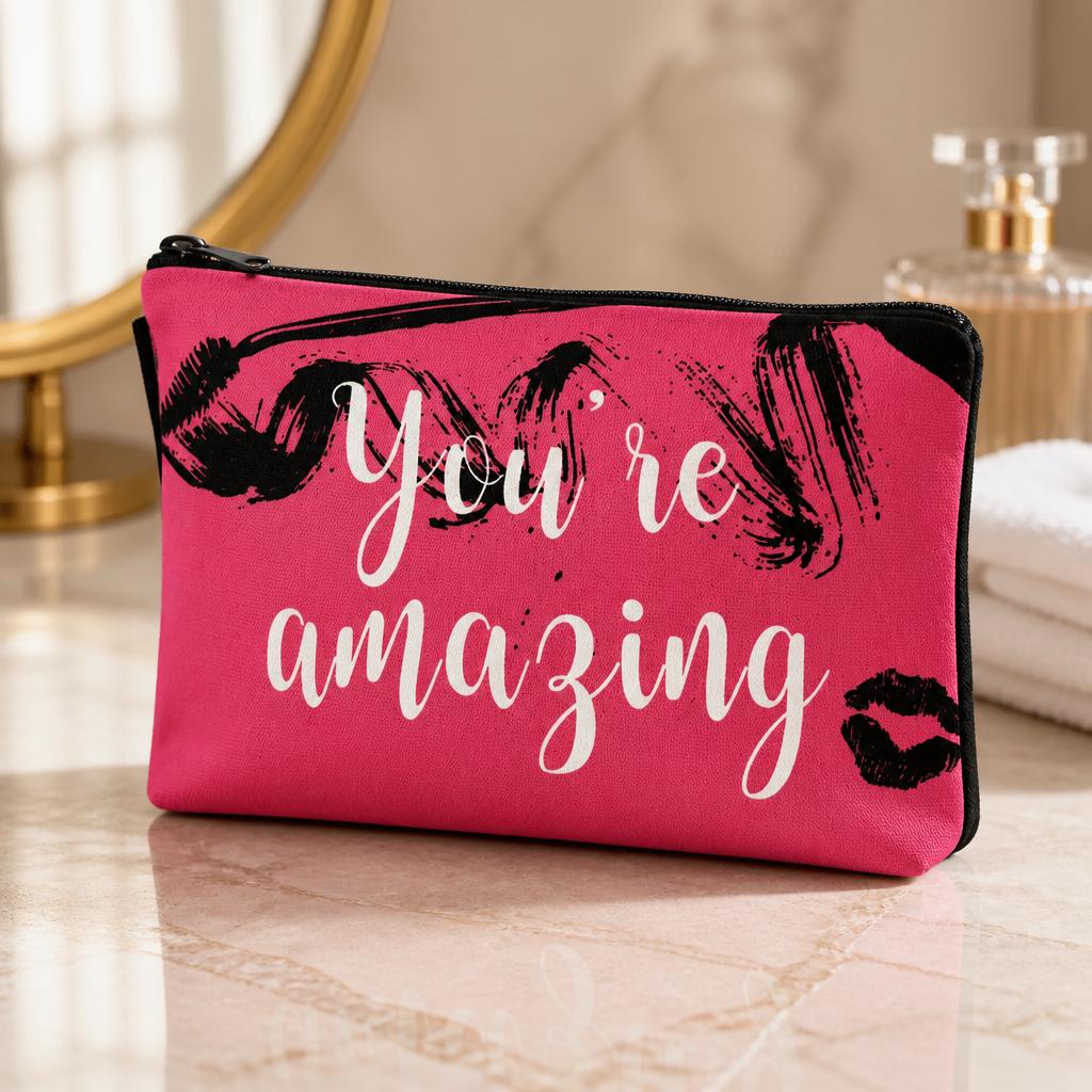 Cosmetic Pouch for Women Travel Zipper Organizer
