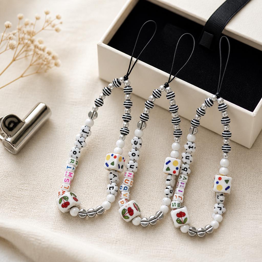 Cherry Cube Phone Charm