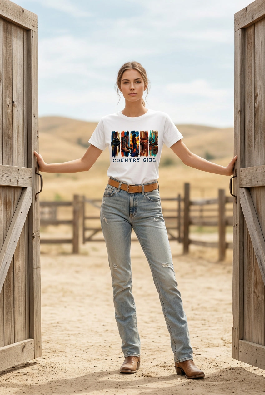 Country Girl Western Vibe Graphic T-Shirt