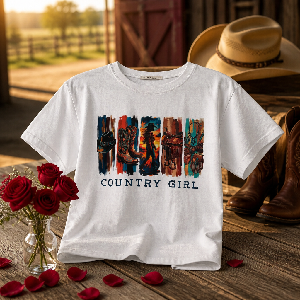 Country Girl Western Vibe Graphic T-Shirt