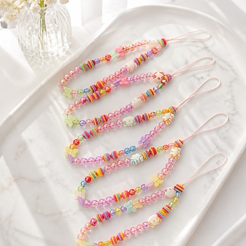 Hello Kitty Phone Charm Bead Strap