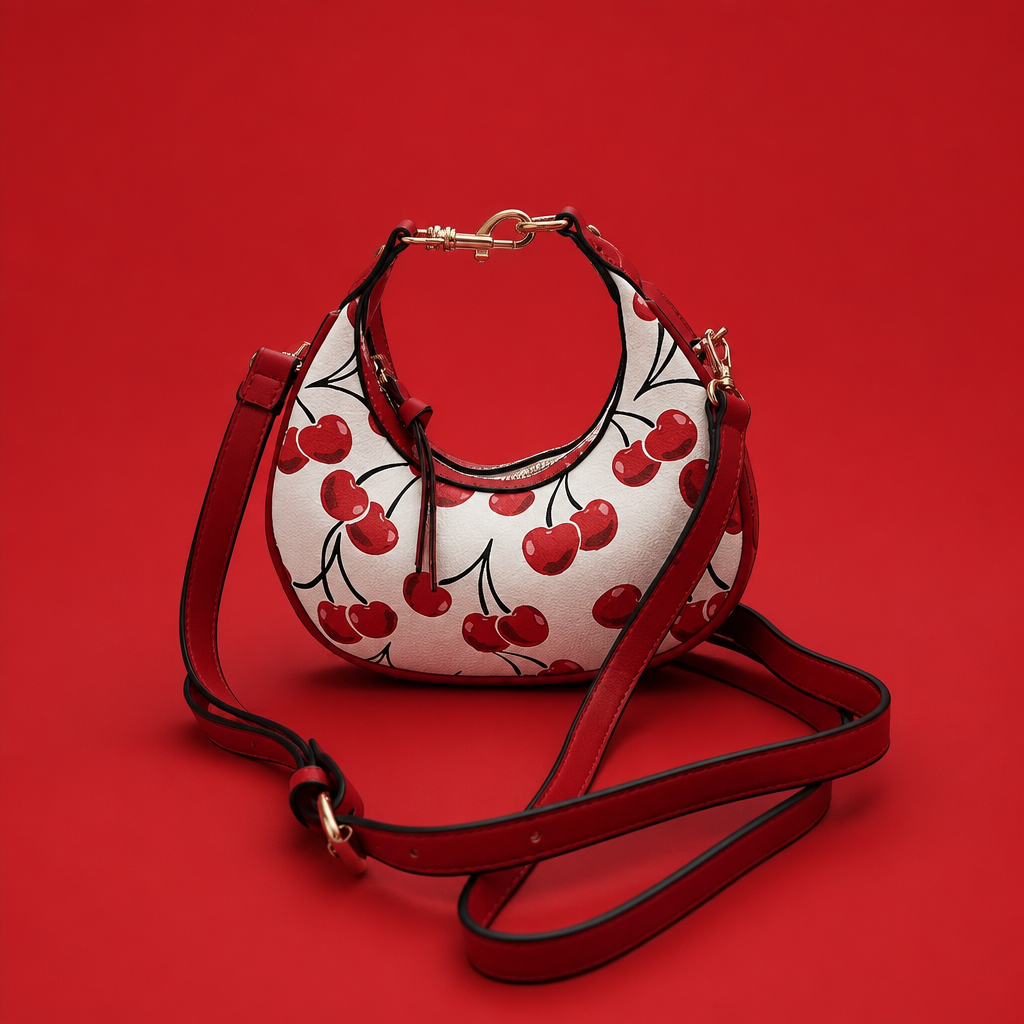 Cute Cherry Print Crossbody Bag for Women & Girls