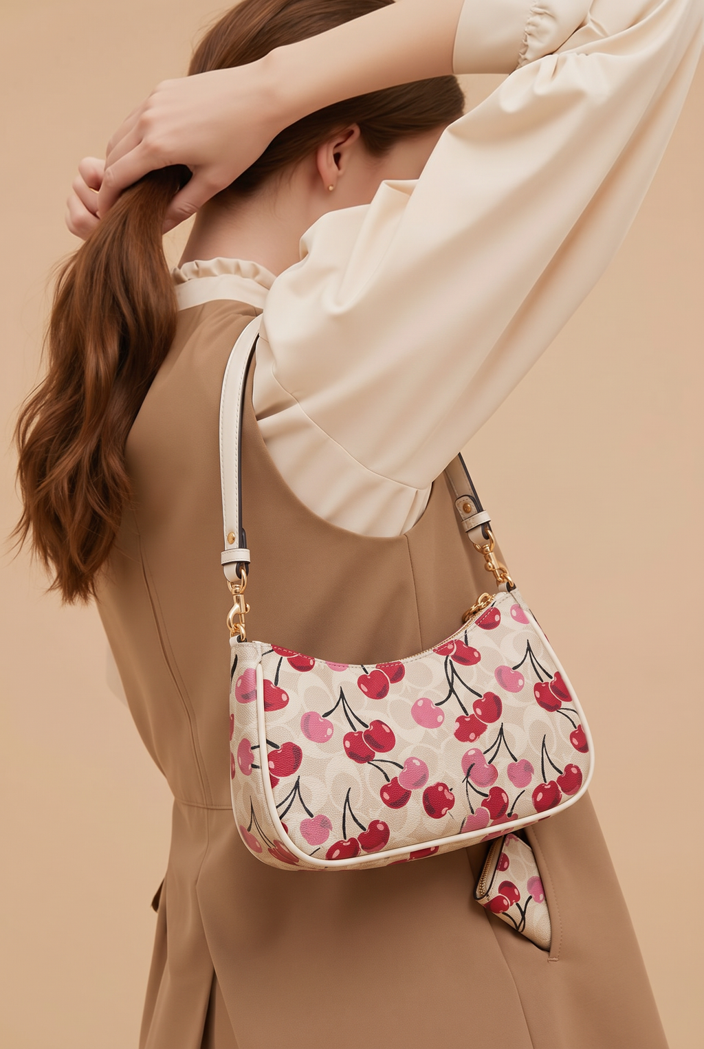 Sweet Cherry Charm Shoulder Bag