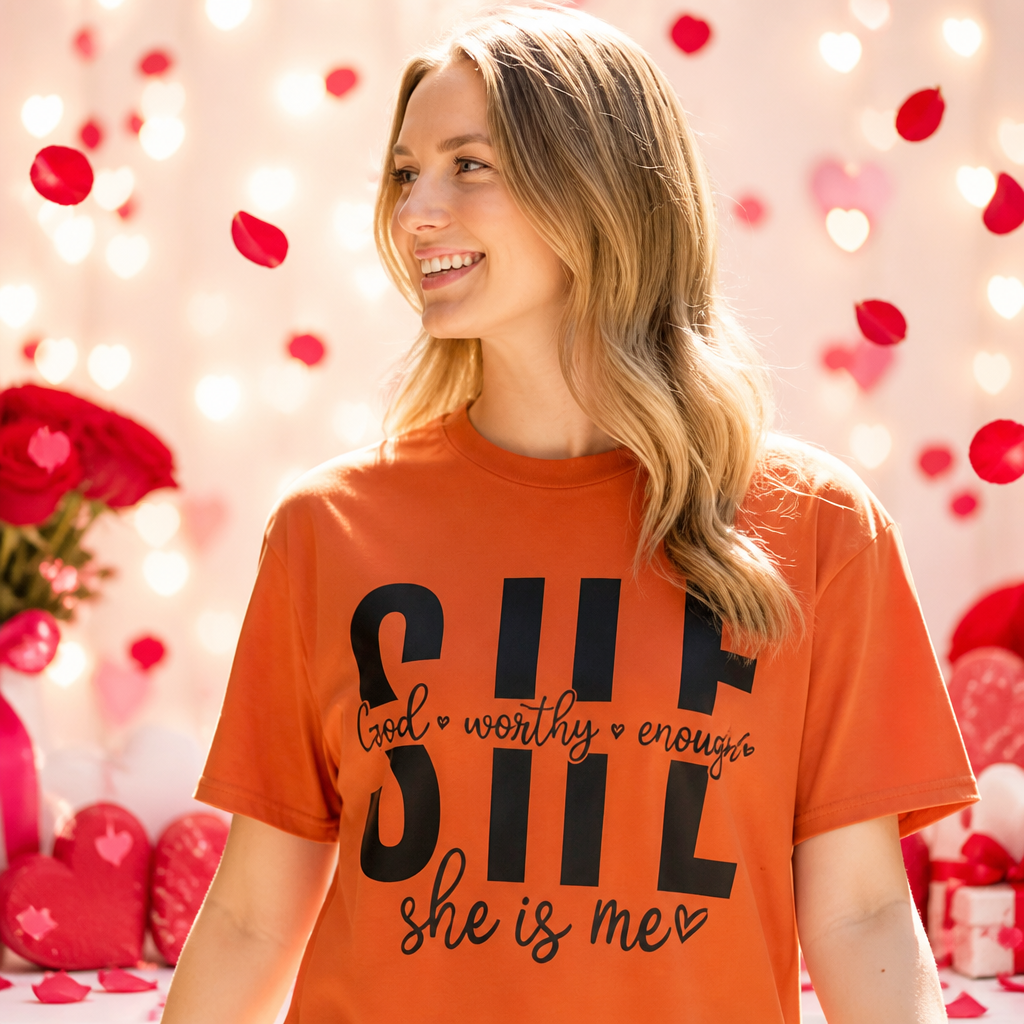 Cute Orange Graphic Tee
